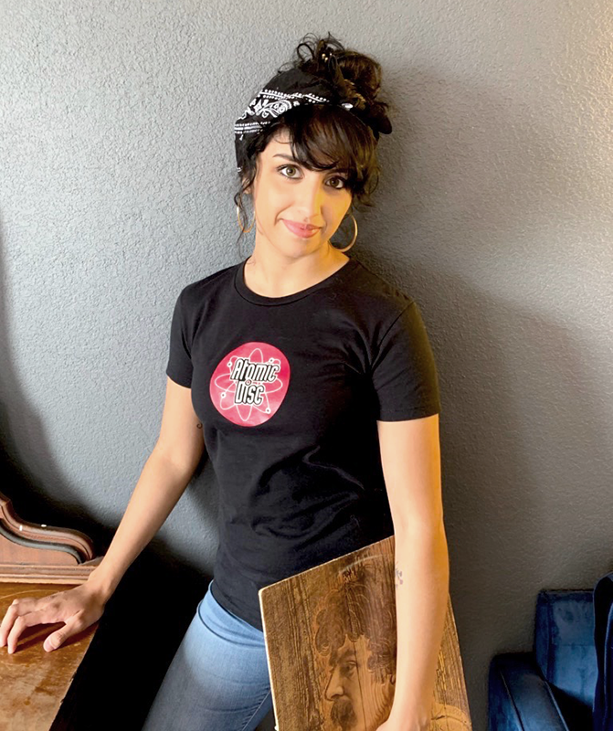 Girl wearing screen-printed T-shirt