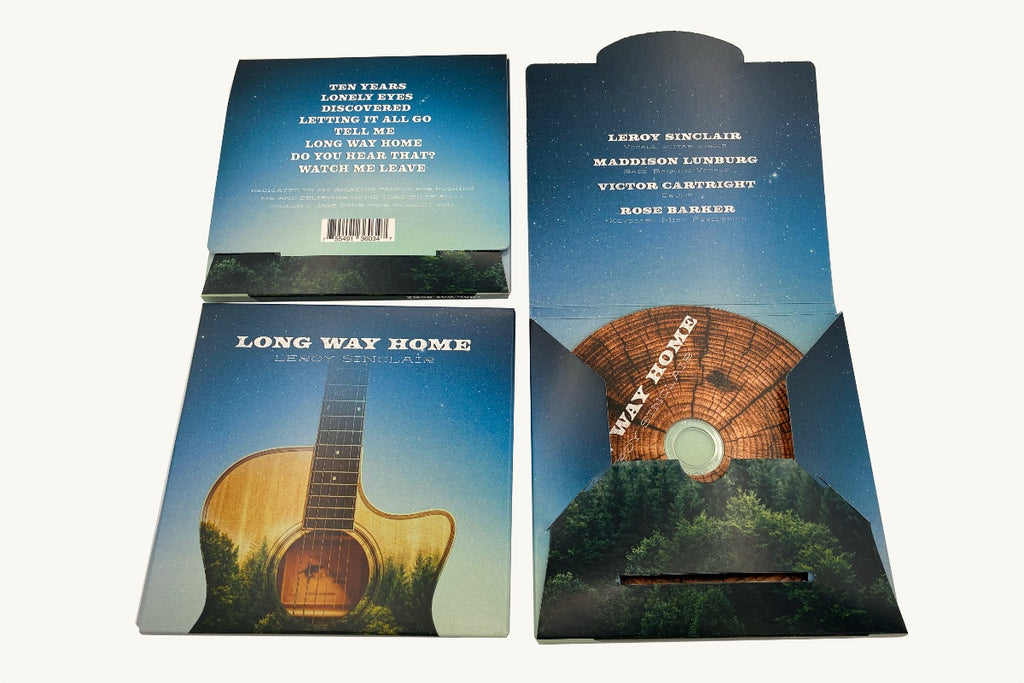 DIY CD kit -  front, back, and inside