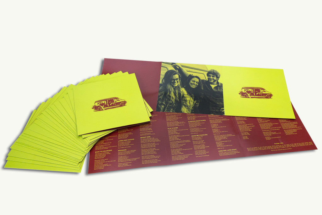 6 panel inserts for CD replication packages. Printed in the USA by Atomic Disc.